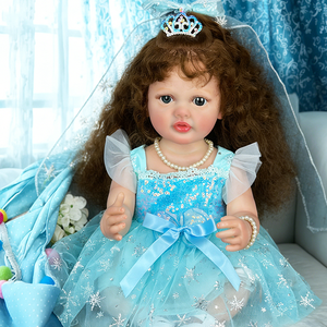 <span class=keywords><strong>Muñecas</strong></span> Reborn Kindure de 22 Pulgadas, <span class=keywords><strong>Muñecas</strong></span> de Cuerpo Suave, <span class=keywords><strong>Muñecas</strong></span> Grandes con Piel Pintada en 3D, Bebés Realistas, Juguetes de <span class=keywords><strong>Muñecas</strong></span> Reborn - Product Image 3