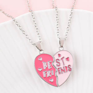 Collar Magnético de 2 Piezas con Forma de Corazón para Mejores Amigas, Joyería de Moda para Mujer, Regalo de <span class=keywords><strong>Cumpleaños</strong></span> - Product Image 4