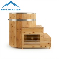 Baignoire de cryothérapie professionnelle en acier inoxydable et cèdre rouge pour centre de spa, bien-être, santé, cryothérapie, bain froid