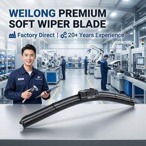 Escobilla Limpiaparabrisas Universal Weilong, 90% de los Autos, Caucho Natural Premium, Ultra Silenciosa, Gancho en U, 12-28 Pulgadas, OEM - Product Image 1