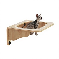 Hamac carré pour chat à ventouse, lit suspendu pour animaux de compagnie, fixation murale sans perçage et robuste, design mural pour surfaces vitrées