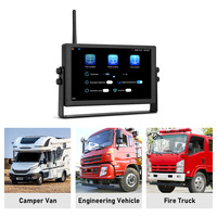 Caméra latérale sans fil CHUNQIONG 1080P avec écran 9,0 pouces pour semi-remorque, tracteur, chariot élévateur, caméra de tableau de bord de voiture, vision nocturne, BSD (détecteur d'angle mort)
