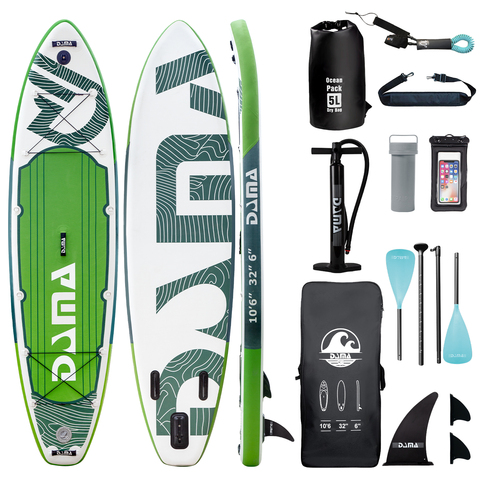 RTS China Factory 10' 6' Adventure Green Paddle Board Surfboard Waterplay Surfing Inflatable sup Paddle Board