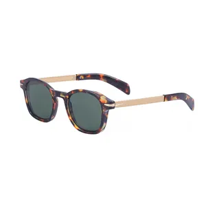 KAJILA Vintage Retro Designer Custom Logo PC Frame Metal Temples UV400 Shades Sun Glasses Sunglasses for Unisex Women Men