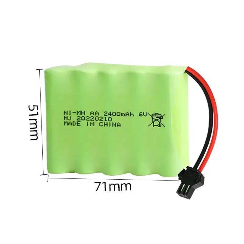 Hot sell Rc car rechargeable lithium battery 5 cells 6v 2400mah nimh batteries