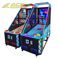 Arcade Craft Studio ACS-0280-S 2026 Nouvelle Machine de Jeu de Basket en Métal avec Moniteur, Lumières Clignotantes et Animation 3D – Version Anglaise