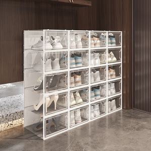Caja Organizadora Plegable Magnética de PP para <span class=keywords><strong>Zapatillas</strong></span>, Transparente, de Plástico, con Tapa Personalizada, para Almacenamiento y Exhibición de Zapatos - Product Image 1