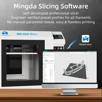 Printer 3D FDM Format Besar Mingda MD-600Pro+ Baru, Printer 3D Industri FDM Kecepatan Tinggi Tertutup 600mm untuk Suku Cadang Mobil