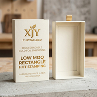Caja Rectangular Biodegradable con Logotipo Personalizado XJY, Estampado en Caliente con Lámina Dorada, Embalaje de Cartón, MOQ Bajo