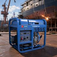 Groupe électrogène diesel Yuchai YC5GF-D 5,5 kW max, refroidi par air, monocylindre, châssis ouvert, pour travaux en extérieur