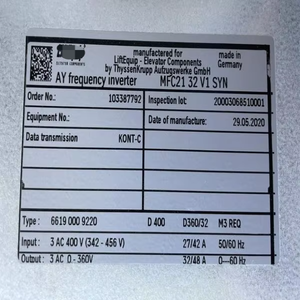 1ชิ้นแบรนด์ใหม่ต้นฉบับ liftequip Mfc21 32 V1 Syn, Mfc2132v1syn, 66160007326, 66190009220 Ay PLC อุตสาหกรรมอัตโนมัติ1 piec - Product Image 3