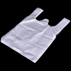 Disposable plastic shopping polythene bag supermarket grocery retail sack