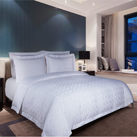 Vente en gros directe d'usine, 100% coton, hôtel de luxe 5 étoiles Marriott, tissu jacquard tissé 300TC, ensembles de housses de couette en satin