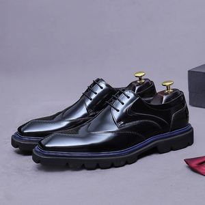 Zapatos de Cuero Genuino para Hombre, de Alta Calidad, en Oferta, Moda Masculina, Casuales de Negocios, Cuadrados, Antideslizantes, Transpirables, Ligeros, con Suela Gruesa - Product Image 4
