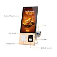 Kiosque de commande pour restaurant à prix abordable avec tablette Android 21,5 pouces et imprimante pour commande en libre-service