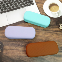 Étui à lunettes en cuir PU coloré exquis, le plus vendu, avec logo personnalisé, pour rangement de lunettes optiques, boîte rigide pour lunettes