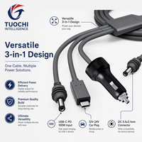 Cable 3 en 1 Premium para Starlink Mini, 10 Pies/3 Metros, USB-C DC, Cable de Alimentación Impermeable y Adaptador para Encendedor de Cigarrillos, Accesorios para Starlink Mini