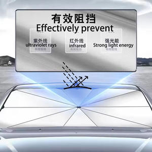 트럭용 맞춤형 접이식 UV 차단 열 보호 차량용 창문 햇빛가리개 우산 - Product Image 4