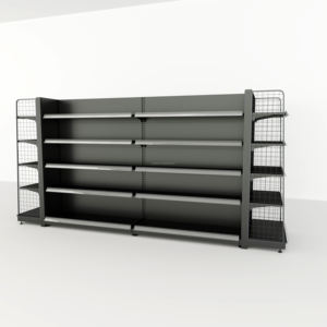 מדפים סופרמרקט ברזל יצוק דו צדדי מתאים לחנויות מכולת, חנויות נוחות, וחנויות קמעונאיות. - Product Image 2