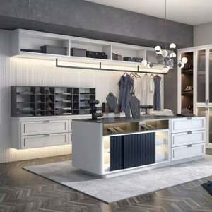 Armoire fonctionnelle sur mesure de conception moderne haut de gamme avec îlot - Product Image 4