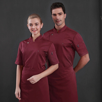AI-MICH personnaliser manches longues respirant Chef manteau Restaurant uniformes veste cuisine cuisson fabriquer neutre chemise en gros