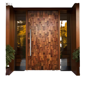 Puerta Interior de Madera Maciza de Panel Único de Lujo, Insonorizada, Diseño Moderno y Simple, Superficie Acabada para Aplicaciones en Villas, Manual - Product Image 3