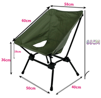 Chaise de plage à dossier bas Portable de haute qualité couleur unie Camping en plein air chaise de pique-nique Design moderne matériau en métal choix populaire