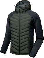 Veste hybride isolante coupe-vent pour homme CONMR, veste matelassée légère à capuche, pour la pêche et le camping