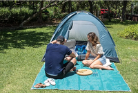 Tapis de camping extérieur sans sable, résistant à l'eau, anti-décoloration, qualité militaire, design réversible, tapis en PE pour pique-niques à la plage