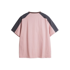 Camiseta para Parejas, Personalizable en Colores, 100% Algodón, Diseño Deportivo con Bloques de Color, Mangas Raglán, Manga Corta, Corte Holgado - Product Image 5