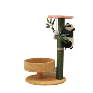 Penjualan Terbaik Cat Scratching Post Tree Furniture Cat Climbing Frame Sisal Cat Scratcher Jumping Platform Terintegrasi dengan Sarang