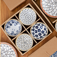 Lot de bols en céramique haut de gamme modernes, empilables, 4,5 pouces, pour riz, créatifs, pour la maison, compatibles lave-vaisselle, vente en gros usine, coffret cadeau