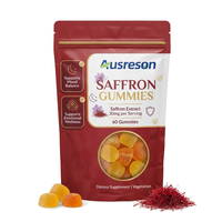 Gummies d'extrait pur de safran SPL OEM avec Ashwagandha, GABA, Vitamines C, D3, B12 – Compléments sous marque privée – Gommes au safran