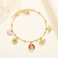 Originelles Design, exquisites Stern- und Mond-Armband, vergoldet, funkelnd mit Edelsteinen besetzt, einfacher Kettenarmreif, leichtes Luxusgeschenk