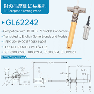 Küçük RF Kafası Yüksek Frekanslı Kafa 1.4-1.5mm Soket Düz İğne İçbükey İğne Probu SMA-Dişi GL62242 - Product Image 3