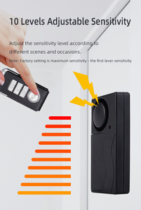 Sensor de vibración de fácil instalación, alarma de seguridad, Control remoto, sirena de 110db para puerta de ventana de apartamento, antirrobo - Product Image 3