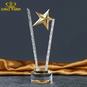 DaoTian toptan profesyonel K9 crysal boş özelleştirilmiş 3d lazer gravür uluslararası Film festivali hatıra yıldız ödül