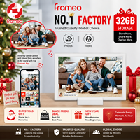 Cadre photo numérique 10,1'' avec batterie, écran tactile IPS, rotation automatique et fixation murale, stockage interne de 32 Go