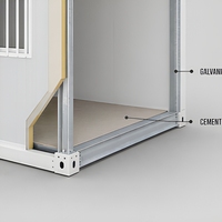 Maison conteneur modulaire démontable de 10 pieds, bureau préfabriqué en acier, unité de bureau portable