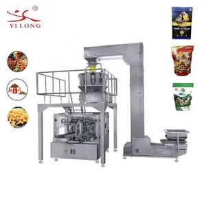 fully automatic candy packaging premade zipper bag granule food nuts package and filling machine doypack packing machine