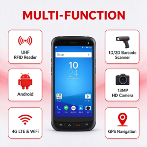 เครื่องอ่าน RFID แบบพกพา Vanch ขนาด 5.2 นิ้ว รองรับ 4G WiFi GPS ระบบ Android 13 พร้อม ABS รองรับ UHF RFID มาตรฐาน ISO 18000-6C ระยะการอ่าน 4 เมตร ระบบจัดการสินค้าคงคลัง - Product Image 2