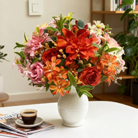 Fleurs de pivoine artificielles en gros, bouquet de fleurs de pivoine en soie pour mariage, décoration de la maison, Noël, Nouvel An