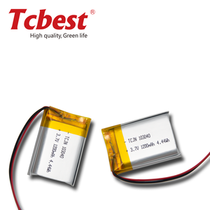 家用电器用UL/CB/KC/UN38.3/MSDS可充电3.7V 1200毫安时103040锂锂离子电池 - Product Image 2