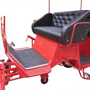 Chariot à chevaux de luxe à deux roues, transport spécial tiré par des poneys - Product Image 6