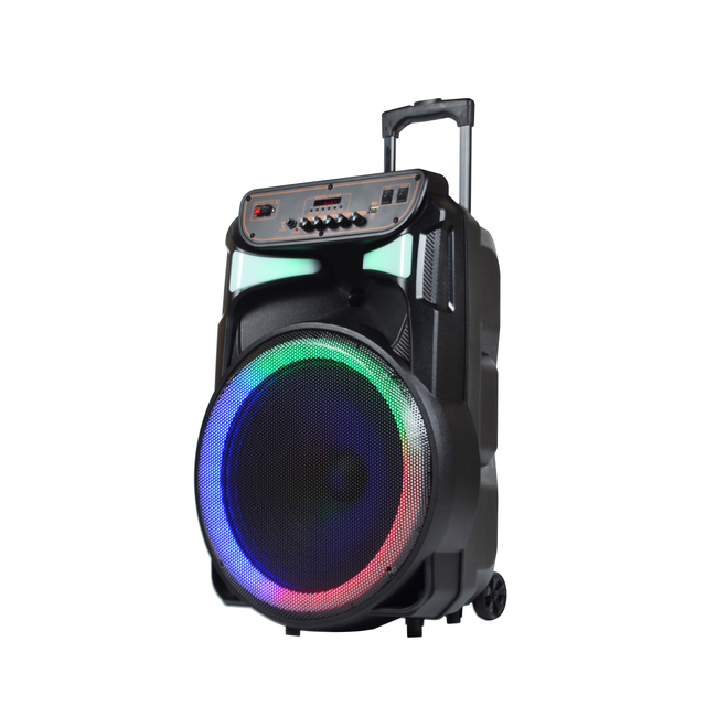 Super Quality Big Music Trolley Speaker bluetooth Outdoor Concert Speaker with Wireless Microphone MD7-15L