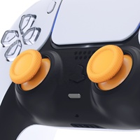 EXtremeRate Attention Jaune Thumb Stick Thumbsticks Grips Remplacement Analog Stick pour PS5 & PS4 Controller