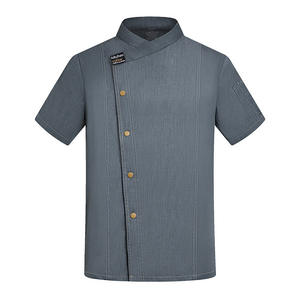 Overol <span class=keywords><strong>de</strong></span> Chef Estilo Vaquero para Hombre, Tejido, Manga Corta, Uniforme <span class=keywords><strong>de</strong></span> Trabajo para Cocina, Catering y Restaurante, Uniformes <span class=keywords><strong>de</strong></span> Verano - Product Image 2