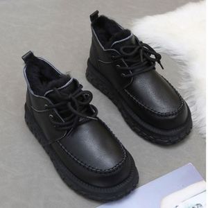 Botas de Nieve Impermeables para Hombre, Talla Grande, Botas de Invierno con Forro Grueso de Algodón Cálido, Botas Casuales Retro de Lana Pura - Product Image 5