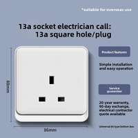 Prise murale standard britannique Hong Kong 13A à trois trous avec interrupteur, panneau de prises EU, allemandes, françaises, 146 double multifonction avec ports USB