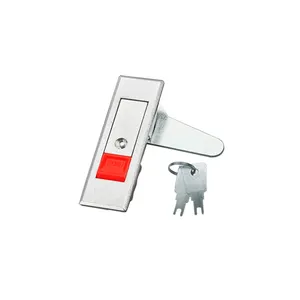 ชุด MS603สีแดงหรือสีขาวชุบโครเมี่ยมตู้กระจายไฟไฮดรายไฟประตูล็อคแผงโลหะผสมสังกะสีแบบไร้กุญแจพร้อมกุญแจ